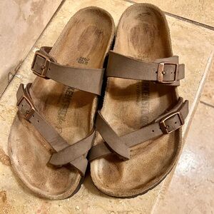 Birkenstock sandals tan brown size 35